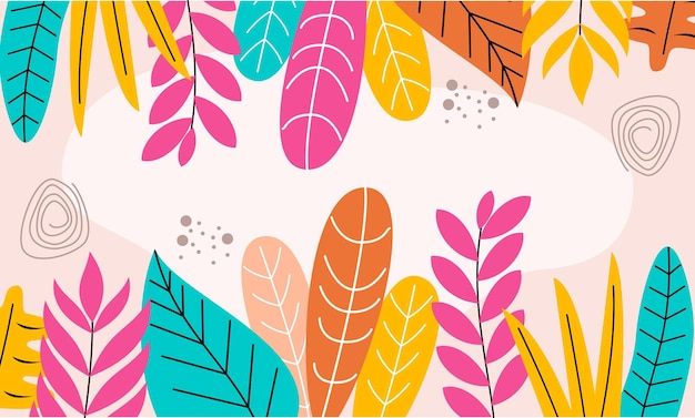 a colorful background with colorful leaves and a colorful pattern