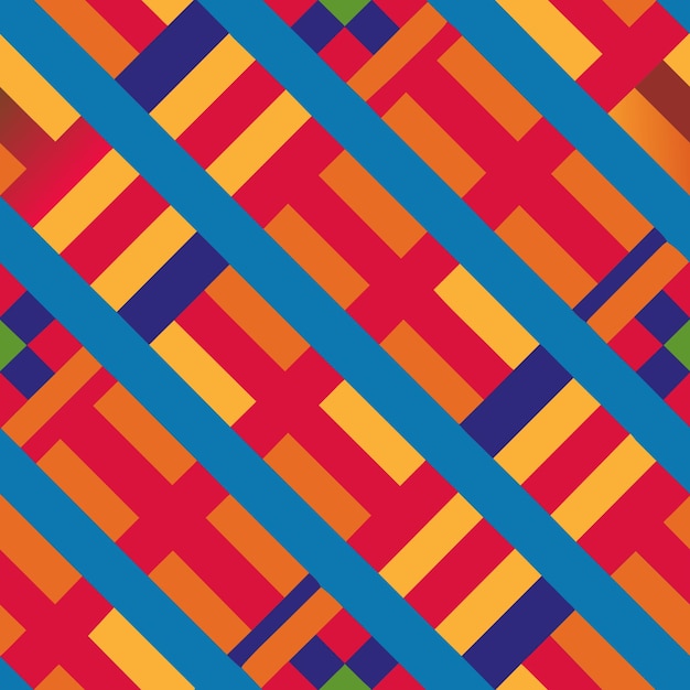 a colorful design with a blue line in the middle