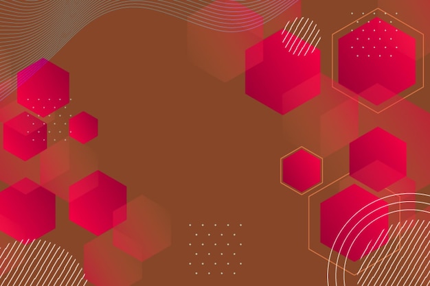 a colorful picture of a red and pink cube with a red background