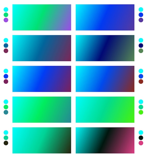 a colorful set of colors with different colors