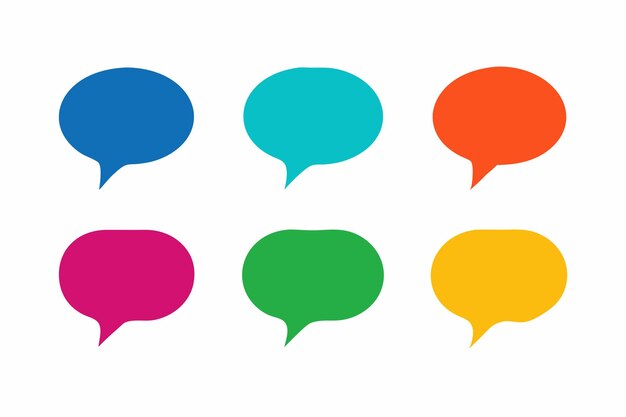 a colorful speech bubble with a colorful blue and green colored bubble on the bottom