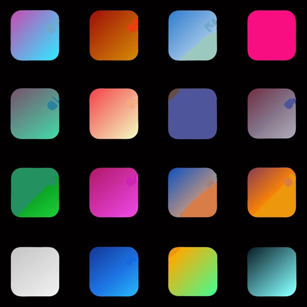 a colorful square with many squares of different colors