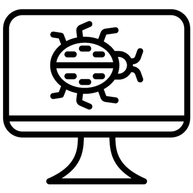 a computer monitor with a bug on it and a monitor with a picture of a bug on it