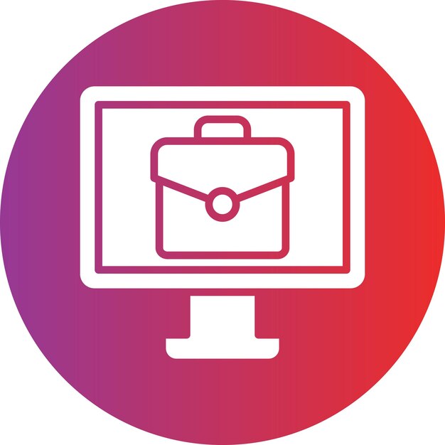a computer monitor with a red and purple background
