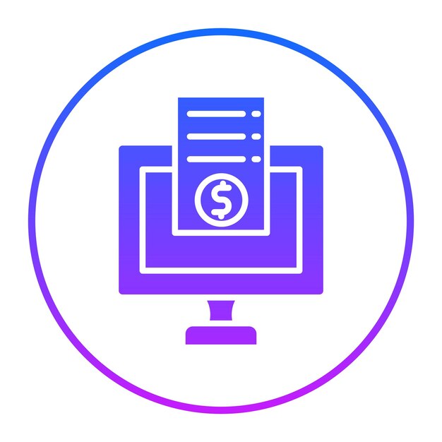 a computer monitor with a spiral logo on it