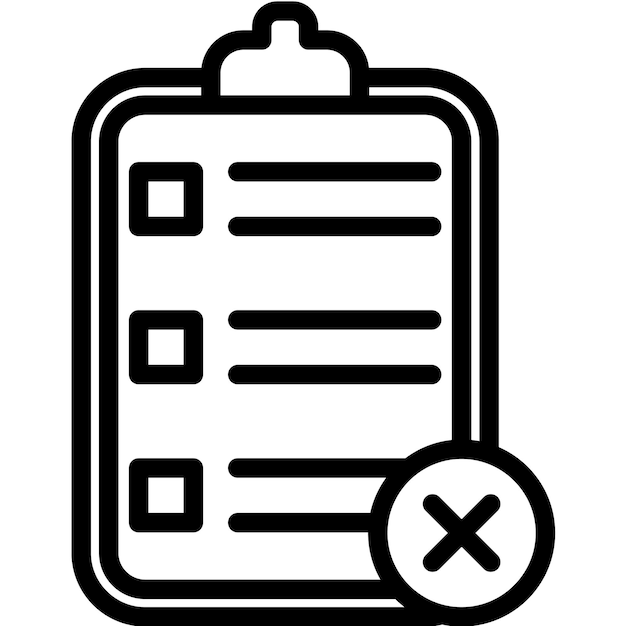 a diagram of a medical report with a x on it