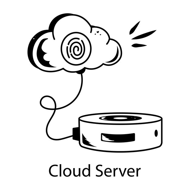 a drawing of a cloud with a cloud on it