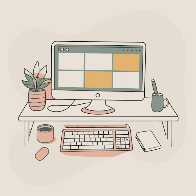 a drawing of a computer with the word quot the word quot on it