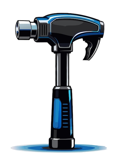 a drawing of a razor with a blue top and a black top