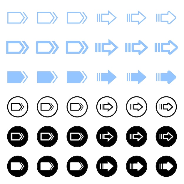 A fat and voluminous arrow icon