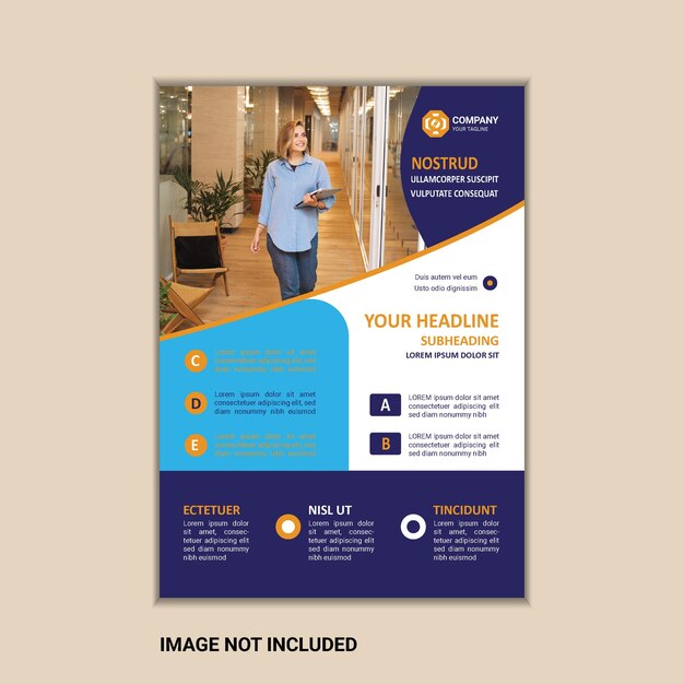 a flyer for a company called the word " in the middle "