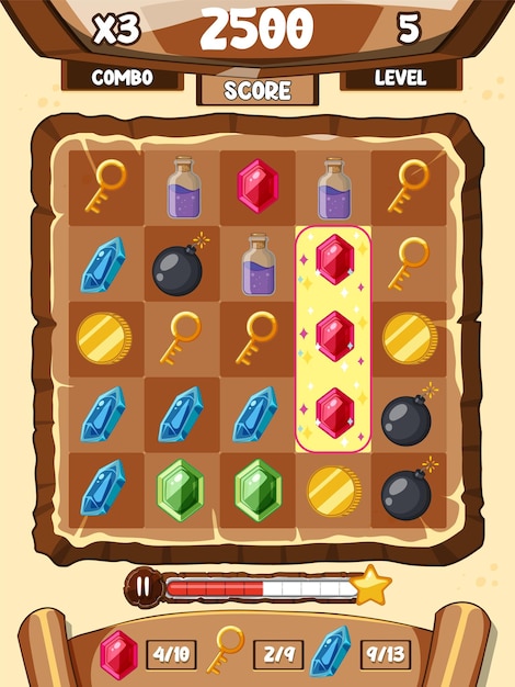 a game background template with elements