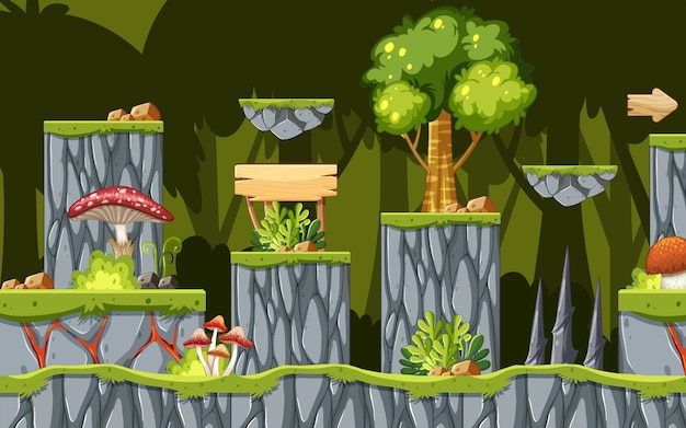 A Game Template Jungle Scene