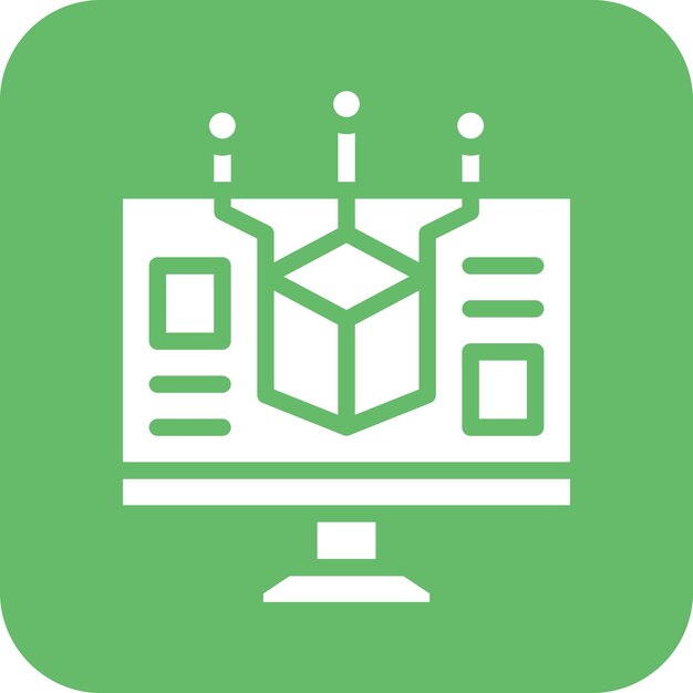 a green and white logo with a robot on it