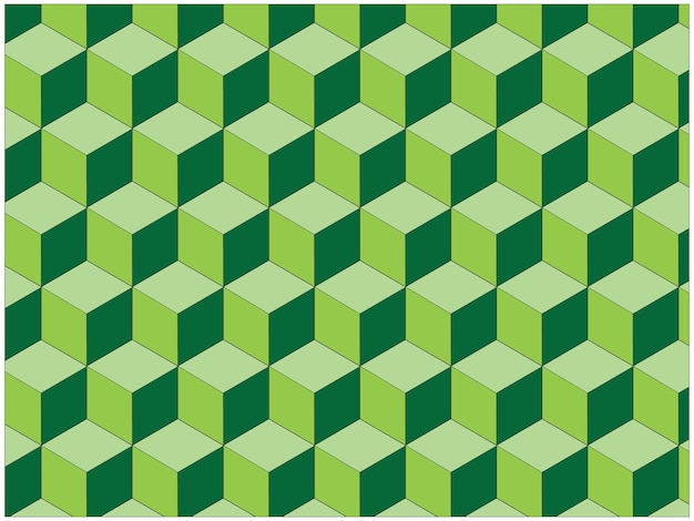 a green and white pattern of squares with a green background