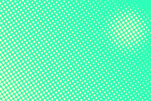 A green and yellow background with a pattern of halftonr dots and lines