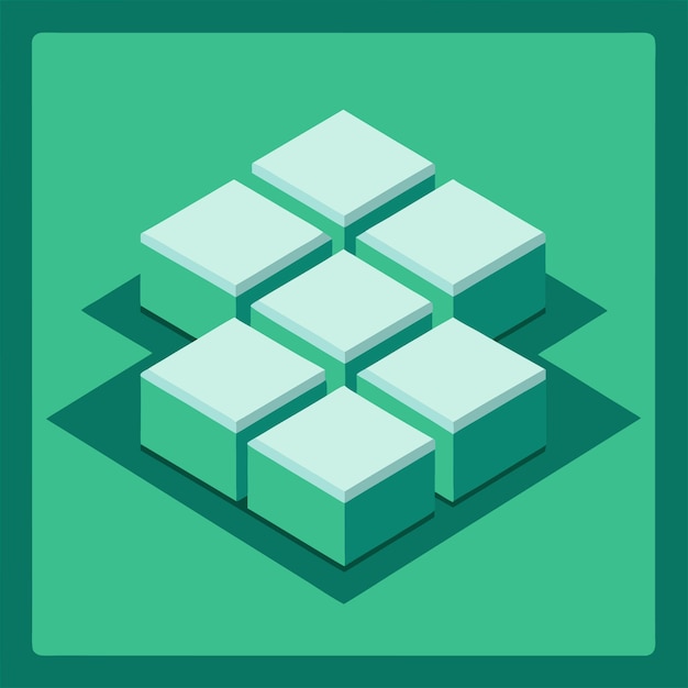 a green background with cubes and the word cubes on it