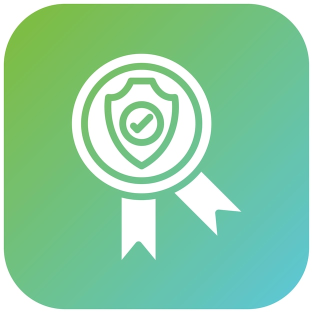 a green shield with a blue background with a green arrow and a blue and green border