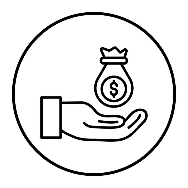 a hand holding a coin that says  dollar  on it