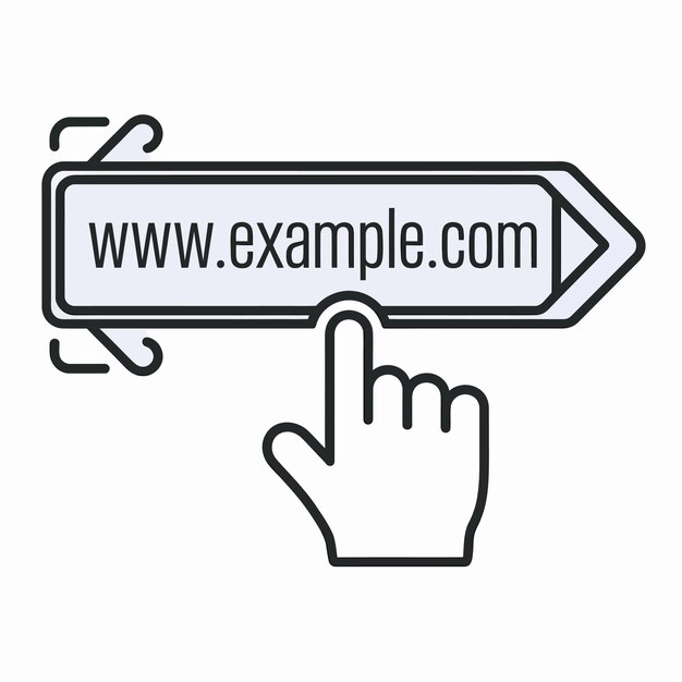 a hand pointing to an arrow pointing to the right