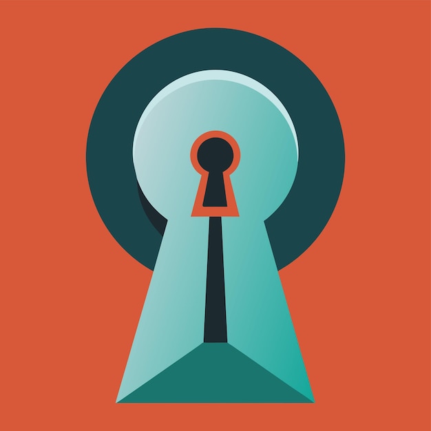 A keyhole featuring a smaller keyhole in the center symbolizing security and access A minimalist design featuring symbols of repentance and reflection