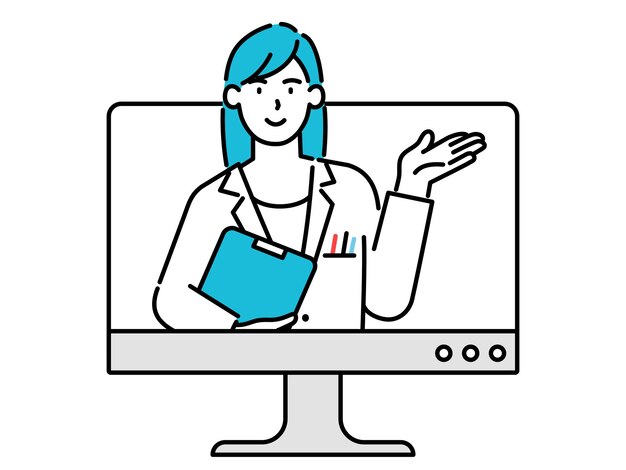 A man explaining something on a computer monitor