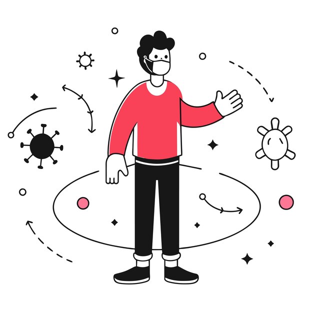 a man is standing business illustration