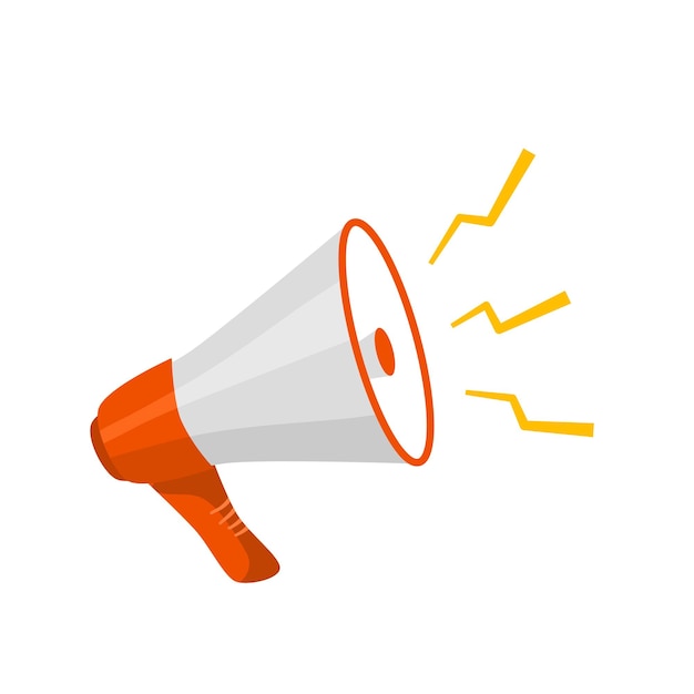 a megaphone with the words  megaphone  on it