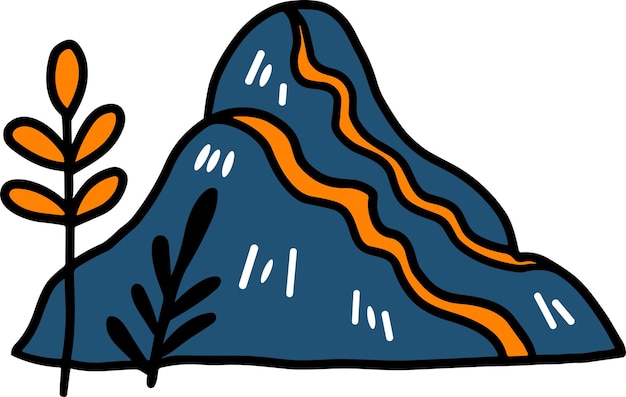A mountain with trees in the background