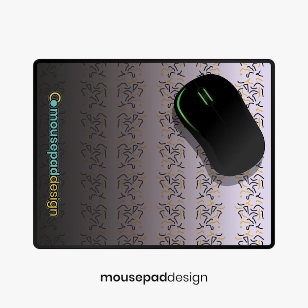 a mousepad with a mouse design on it