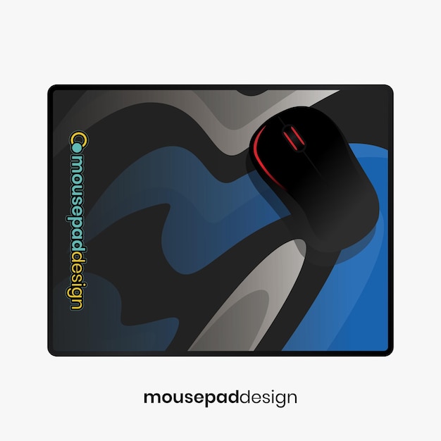 a mousepad with a mouse design on it