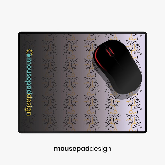 a mousepad with a mouse design on it