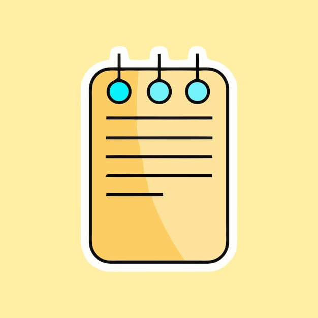 A notepad vector logo illustration