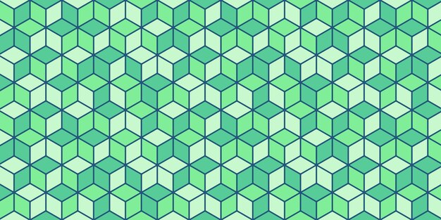 A pattern of green and white squares