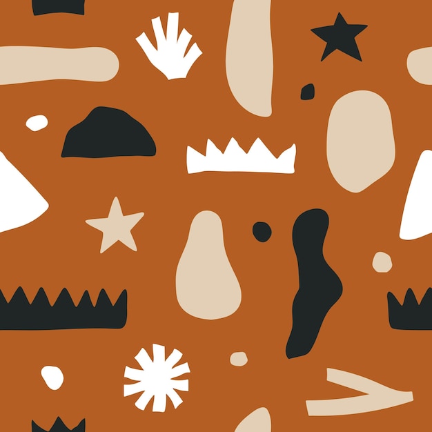 A pattern with black and white shapes and the words " art " on it.