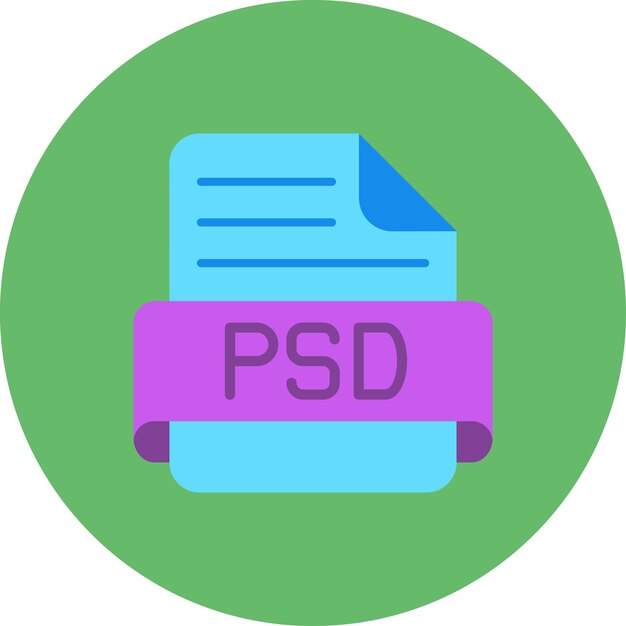 a purple and blue folder with the letters p p
