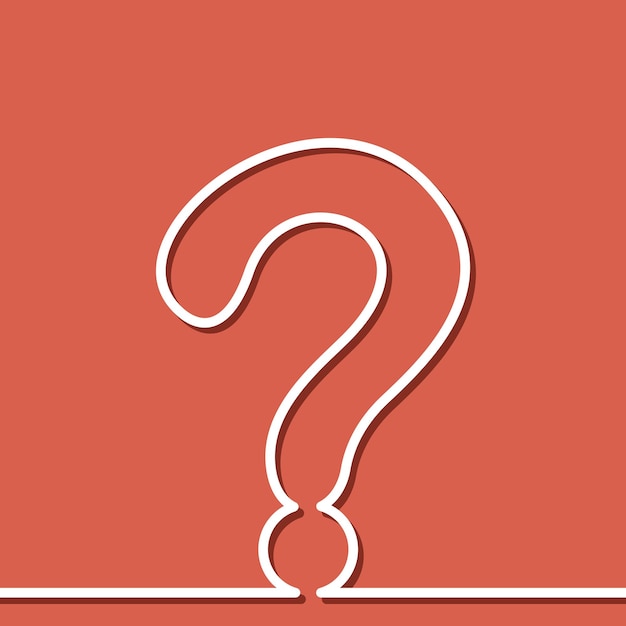 A question mark is drawn on a single