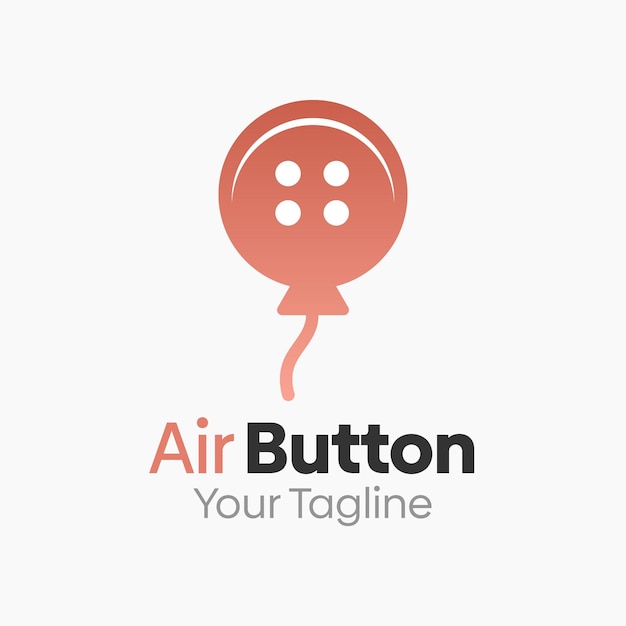 a red button with the words air button on it