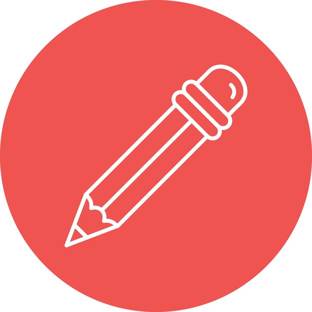 a red circle with a pen in it
