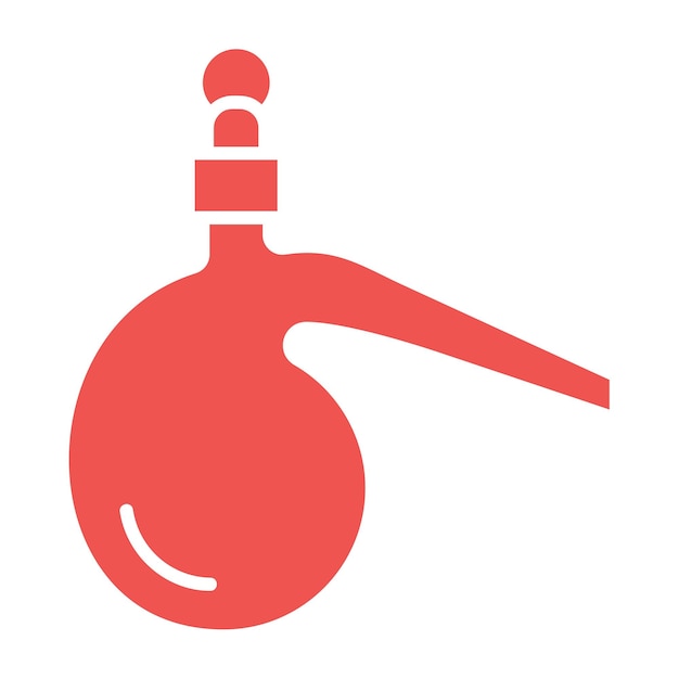 a red object that has a hand pointing to the right