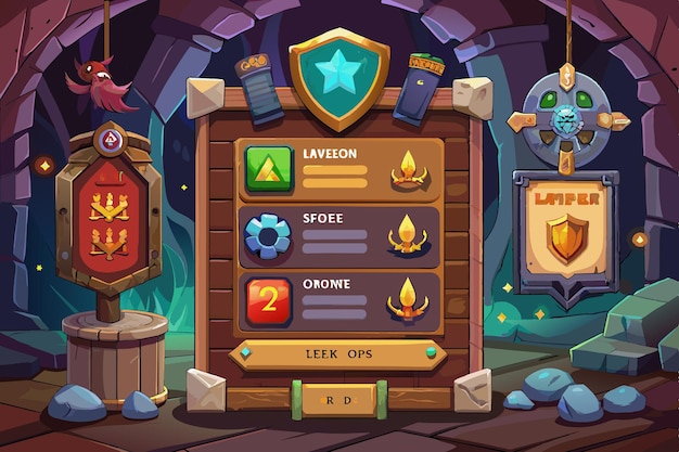 a screenshot of a game with a shield and a shield