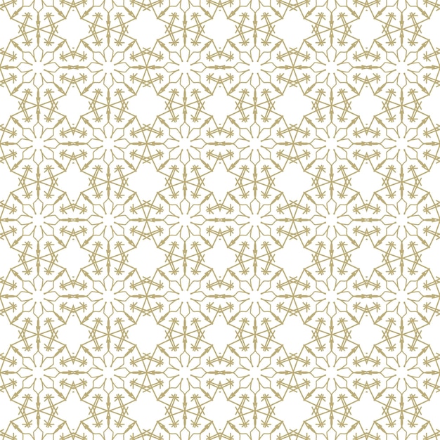 A seamless pattern with gold and white flowers.