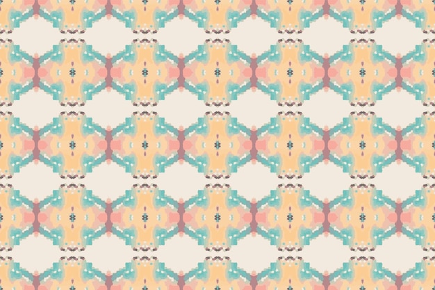 A seamless patterngeometric tribalgeometric batik ikataztec styleethnic boho seamless pattern