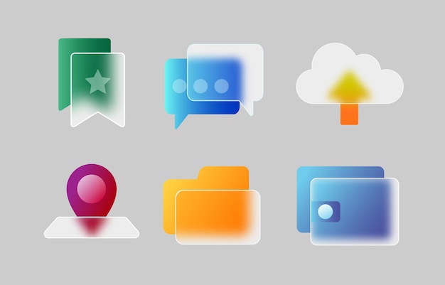 a series of images with a blue and green one that says the word cloud