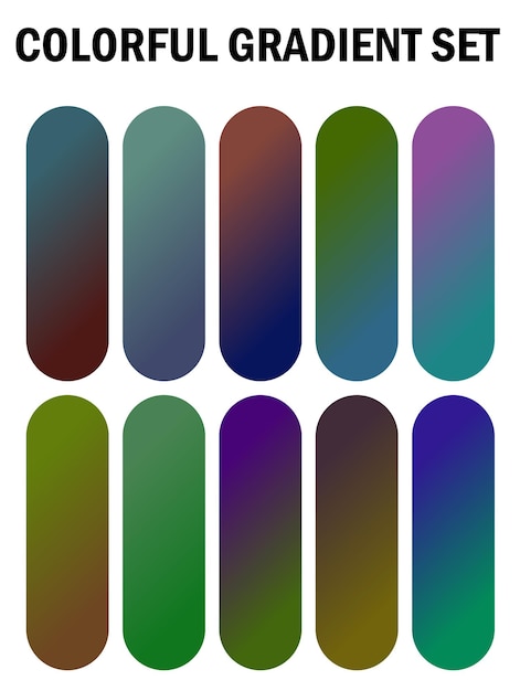 a series of multicolored designs with different colors