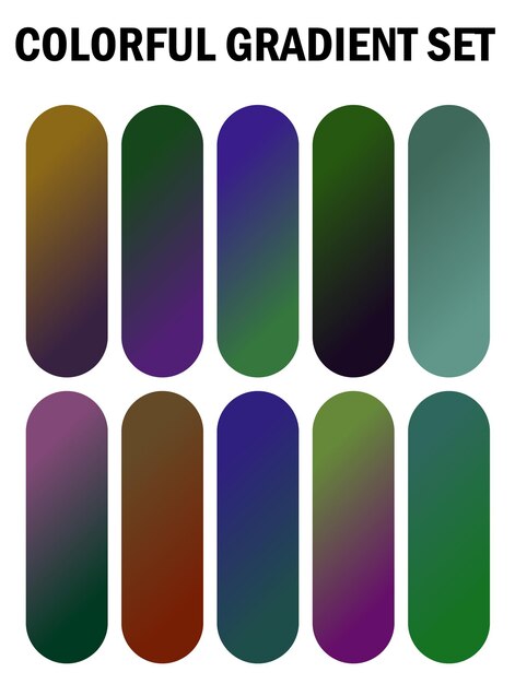 a series of multicolored nails with different colors