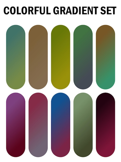 a series of multicolored nails with different colors