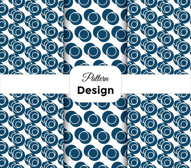 a set of blue circles with a white border and a blue circle pattern design