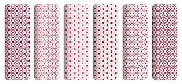 a set of different paper products with hearts on them.