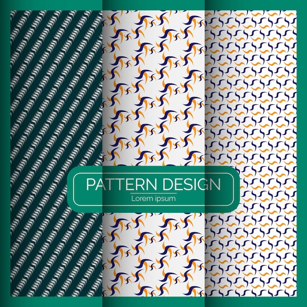 a set of different patterns with a green background with a design that says pattern